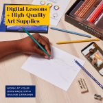Prismacolor Technique, Art Supplies and Digital Art Lessons, Nature Drawing Set, Level 2, Includes Colored / Watercolor Pencils, Brush Markers, and More, Sunset Landscape Drawing, 27 Ct - Image 2